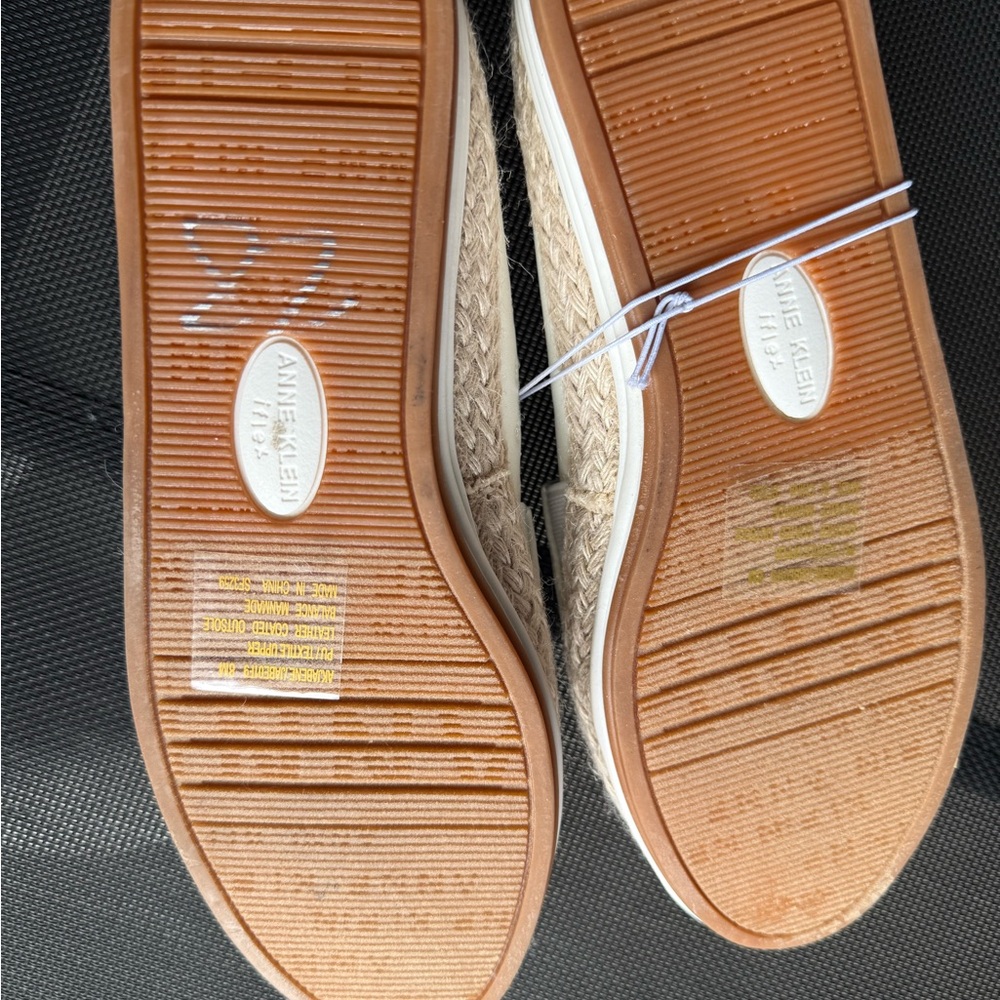 Anne Klein Cream Espadrille Flats - Picture 4 of 5
